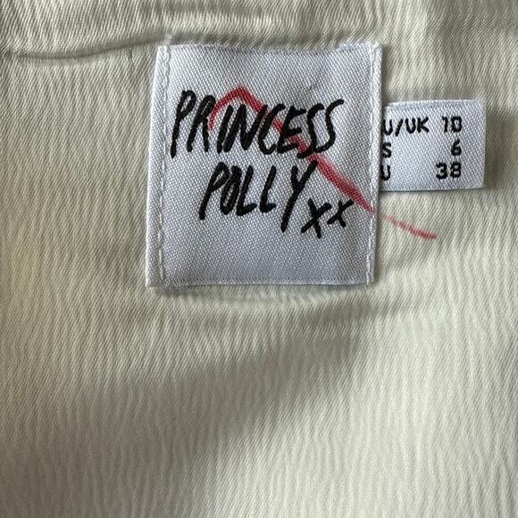 Princess Polly White Lace Trim Front Hook and Eye Crop Tank Top Size 6 Corset - Picture 5 of 8